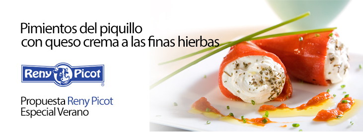 Recetas de verano. Pimientos del piquillo rellenos de queso crema a las finas hierbas