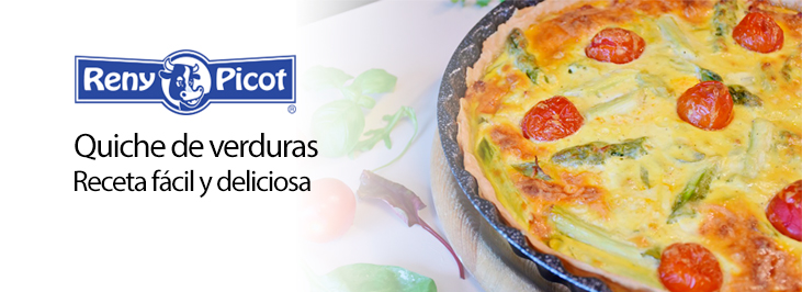 Receta de quiche de verduras y queso Reny Picot. Fácil, deliciosa y muy versátil