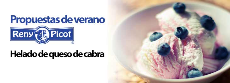 Receta de helado de queso de cabra con arándanos. Una rica opción de disfrutar tu queso favorito en verano