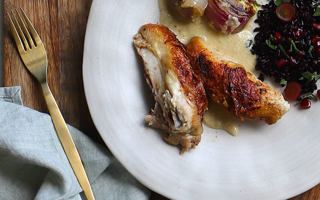 POLLO A LA CREMA DE MOSTAZA