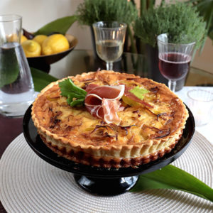 QUICHE DE PUERROS Y CEBOLLA