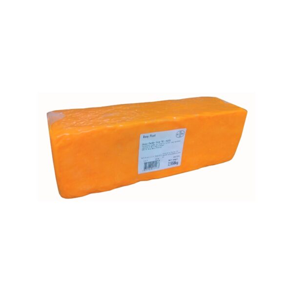 Queso Cheddar color en barra 3kg