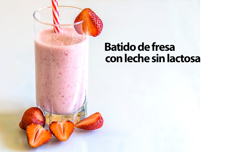 Batido de fresa con leche sin lactosa Reny Picot